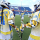 Lyle Thompson and Miles Thompson before a 2015 game for the MLL’s Florida Launch.